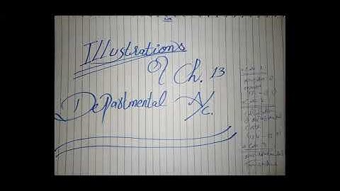 Advance Accounting lecture 5 (Departmental Accounts)__Ch.No. 13--Topic-Illustration No.13.4-(Solved)