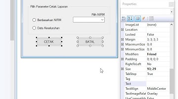 Contoh Parameter Laporan Visual Basic (VB3)