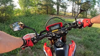 Honda CRF300L, Riding open fields and single-track. 4-18-26