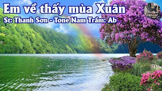 Karaoke Em Về Thấy Mùa Xuân (You Come Home and See Spring) - Male Tone (Deep) | TAS BEAT
