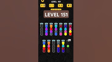 LEVEL 151// WATER COLOR SORT 3D LEVEL 151// COLOR WATER // WATER /COLOR // GAMEPLAY //GAMING#games