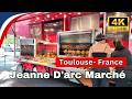 🇫🇷 Toulouse France 2025 | Real Life in Jeanne d’Arc Market 4K Walk – Local Foods &amp; People