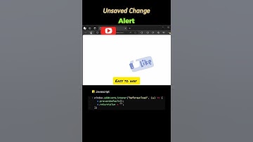 Unsaved Changes alert in javascript | html | website alert if not saving |  #webcode #webdevelopemnt