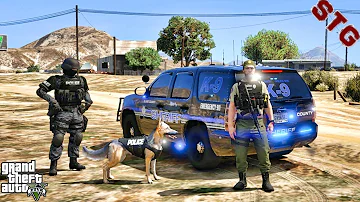 CHEVY TAHOE | K9 SHERIFF PATROL!!!| #126 (GTA 5 REAL LIFE PC POLICE MOD)