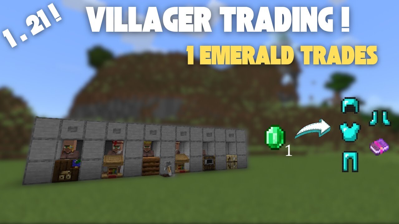 EASIEST Villager Trading Hall in Minecraft Bedrock 1.21+ | BEST 1 ...