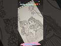 Soft pencil sketch mein basi Radha Krishna ki cute si love story, art jo dil ko touch kare 🎨💖#shorts