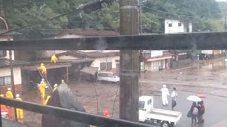 長野・岡谷で土石流 記録的大雨、各地に爪痕