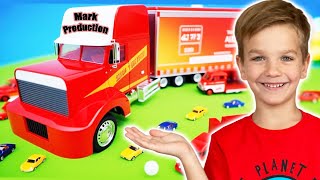 Mark and truck with McQueen and Cars inside