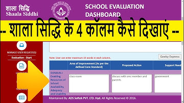 शाला सिद्धि के 4 कॉलम कैसे दिखाएं | #shaalasiddhi #shaalasidhiscreen #geekyexpress #technicalfoodie