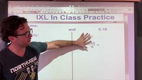 Multiply and Divide Integers- In Class IXL practice
