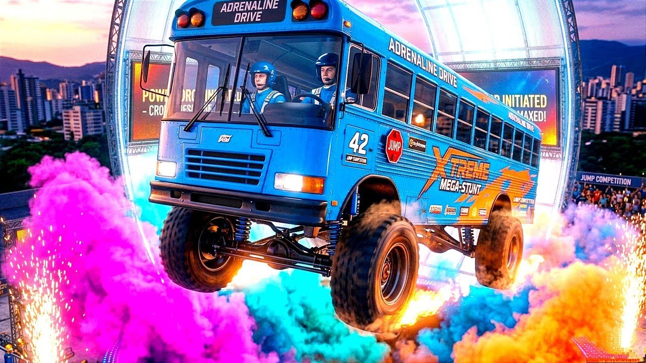 Extreme Bus Stunt Simulator 3D 🚍 Crazy Mega Ramp Bus Stunts Gameplay ...