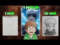 I Tried Drawing Gojo in Different Time Limits!😱