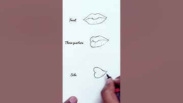 Draw lips easily from any angle || How to draw Lips #art #drawing