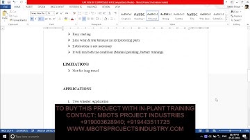 DESIGN AND FABRICATION OF COMPRESSED AIR  CAR MECHANICAL PROJECT-MBOTS PROJECT INDUSTRY