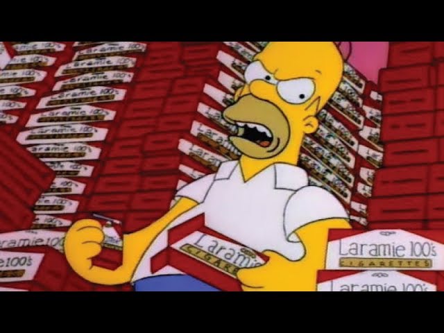 homer smoking cigarettes Homer Catches Bart with Cigarettes