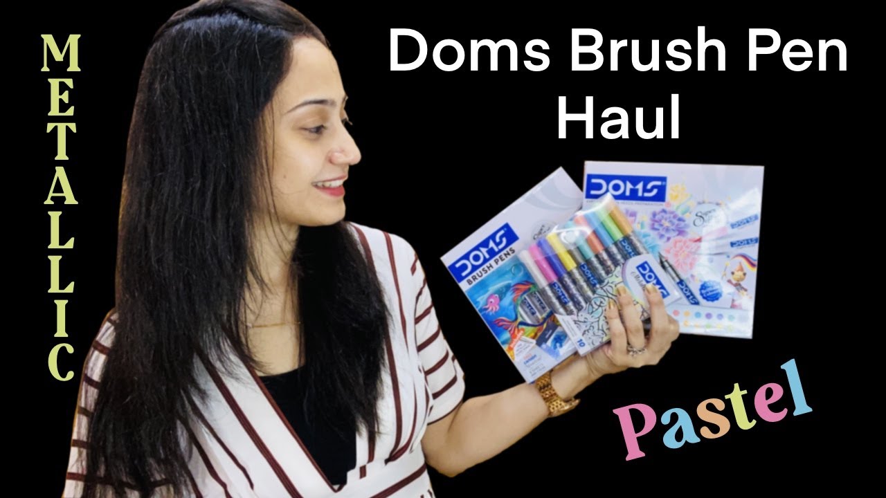 Doms brush pen haul, doms metallic brush pen