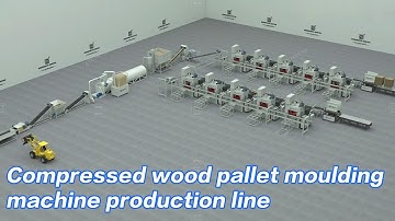 Full Automatic Compressed Wood Pallet Moulding Machine Production Line