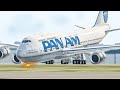 Pan Am Boeing 747 Landing Gear Failure Emergency Landing