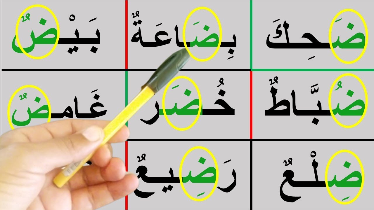 تعليم القراءة والكتابة مع حرف الضاد مع الحركات - YouTube