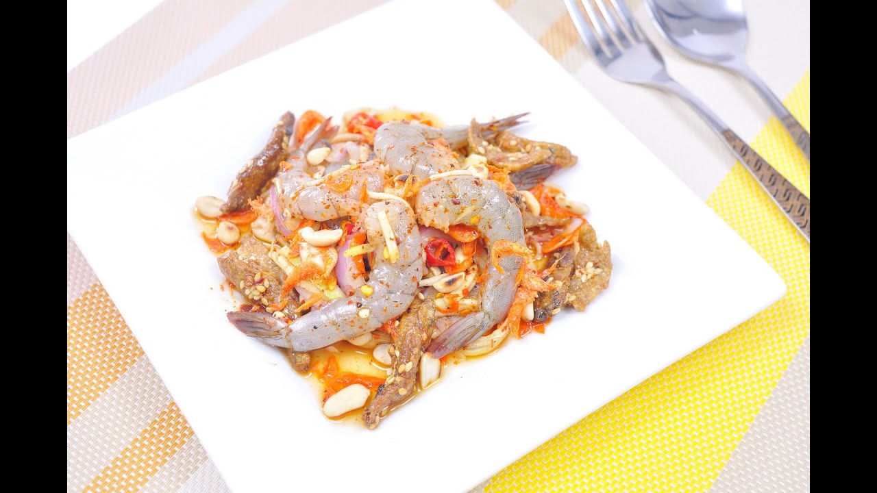 ยำมะม่วงกุ้งสด