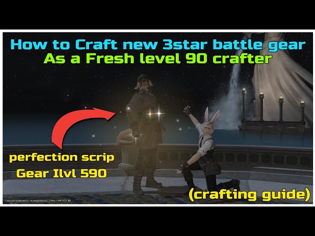 How to craft Indagators crafting gear with scrip gear minimum stats and  melds 