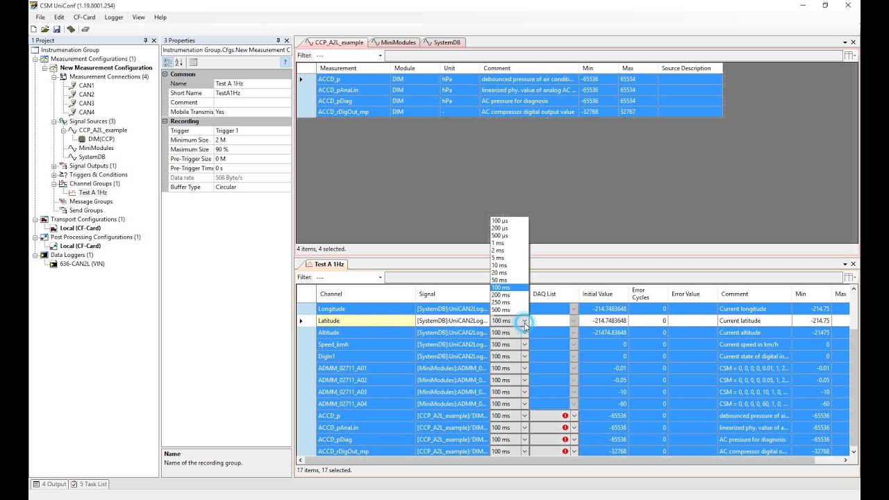 CSM - UniConfiguration Software - Basic Data Logger Setup - YouTube
