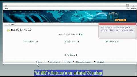 [MRGTecHelp.com CPANEL X3 Tutorial Series] Confguring BoxTrapper