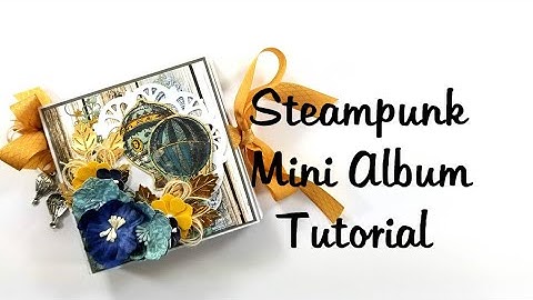 Vintage Inspired Steampunk Style Mini Album Flip Book Polly