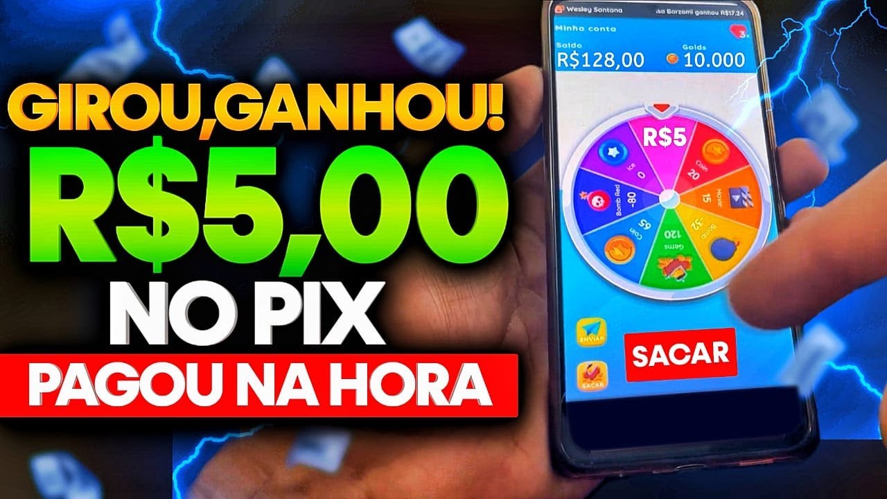 APP PARA GANHAR DINHEIRO GIRANDO ROLETA PAGA $10,20 NO PIX + PROVA