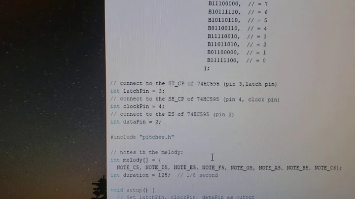 Arduino Uno Lesson 7 & 19 - Passive Buzzer and Seven Segment Display