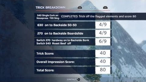 Mark McMorris Infinite Air - "Trick off the flagged elements and score 80"