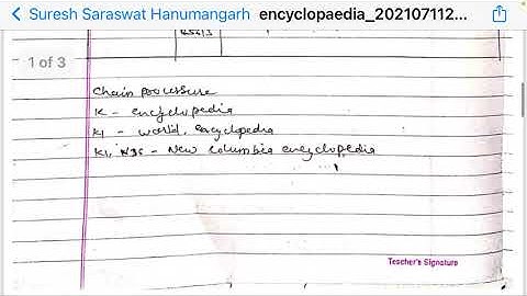 Classified catalogue code: encyclopaedia