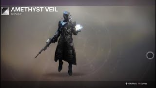 Destiny 2 Warlock with Holdfast Armor and Amethyst Veil Shader