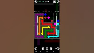 How To Solve Flow Free Courtyard Pack Level 43 8x8 Easy Board Walk Through Solution Walkthrough