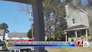 Neighbors react after 3 families displaced by Raleigh fire