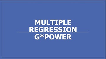G*Power Multiple Regression