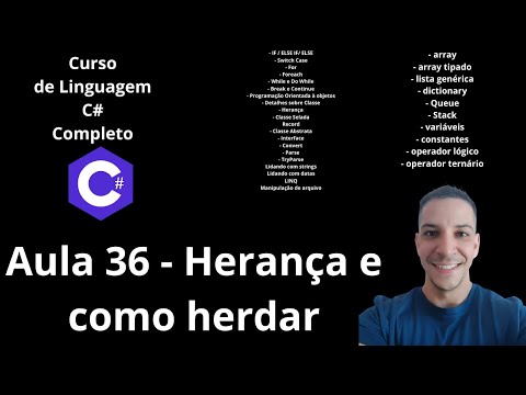 Curso C# Completo Grátis 2025 - Aula 36 -  Herança e como herdar construtor
