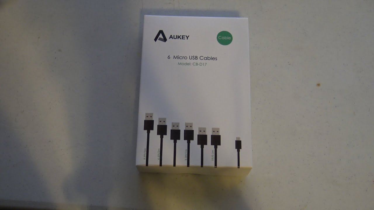 Unboxing Aukey 6-pack Micro USB Cables