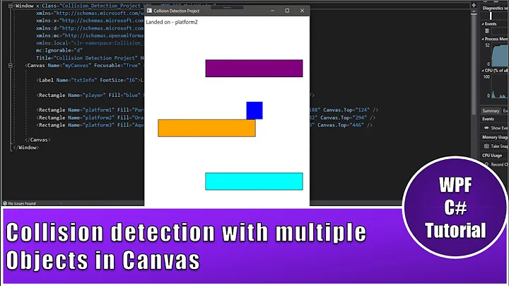 WPF C# Tutorial - How to detect collisions between multiple rectangles in visual studio