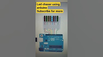 led chaser using Arduino in tinkercad #shorts #arduino