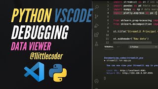 debugging python code on vscode with data viewer (pandas)