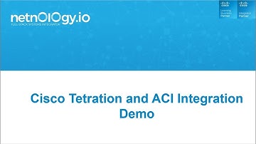 Cisco Be Boundless Tetration and ACI Integration Example Demo Video