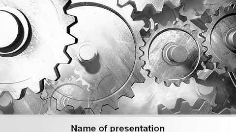 Gray Gear Mechanism PowerPoint Template by PoweredTemplate.com