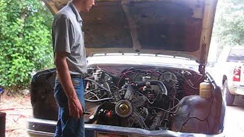 1978 chevy c10 grill + engine removal part 2