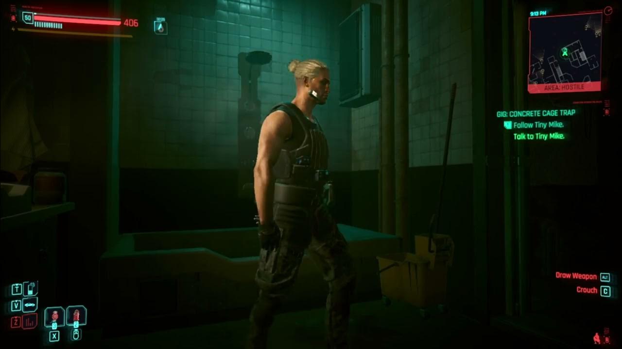 Cyberpunk 2077 Walkthrough Gig Concrete Cage Trap YouTube