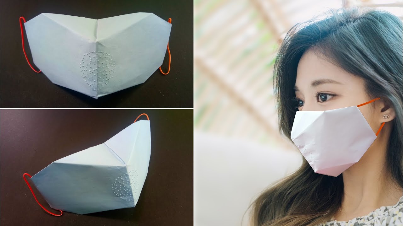 How to make a paper MASK for your kids - Very Easy Origami (DIY MEDICAL or  FACE MASK) 