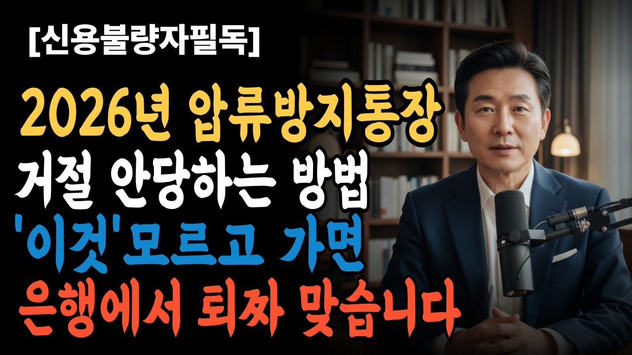 [신용불량자필독]2026년 압류방지통장 거절안당하는방법-이것 모르고 갔다가 은행에서 퇴짜맞습니다