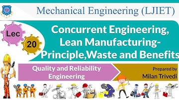 L 20 Concurrent Engineering ,Lean Manufacturing I Quality and Reliability Engineering I Mechanical