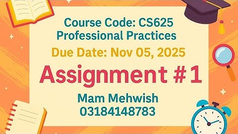 CS625 Assignment 1 Solution | Professional Practices | Complete Explanation by Mam Mehwish