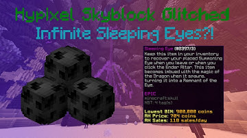 How to generate Infinite GLITCHED Sleeping Eyes on Hypixel Skyblock #shorts #hypixelskyblock
